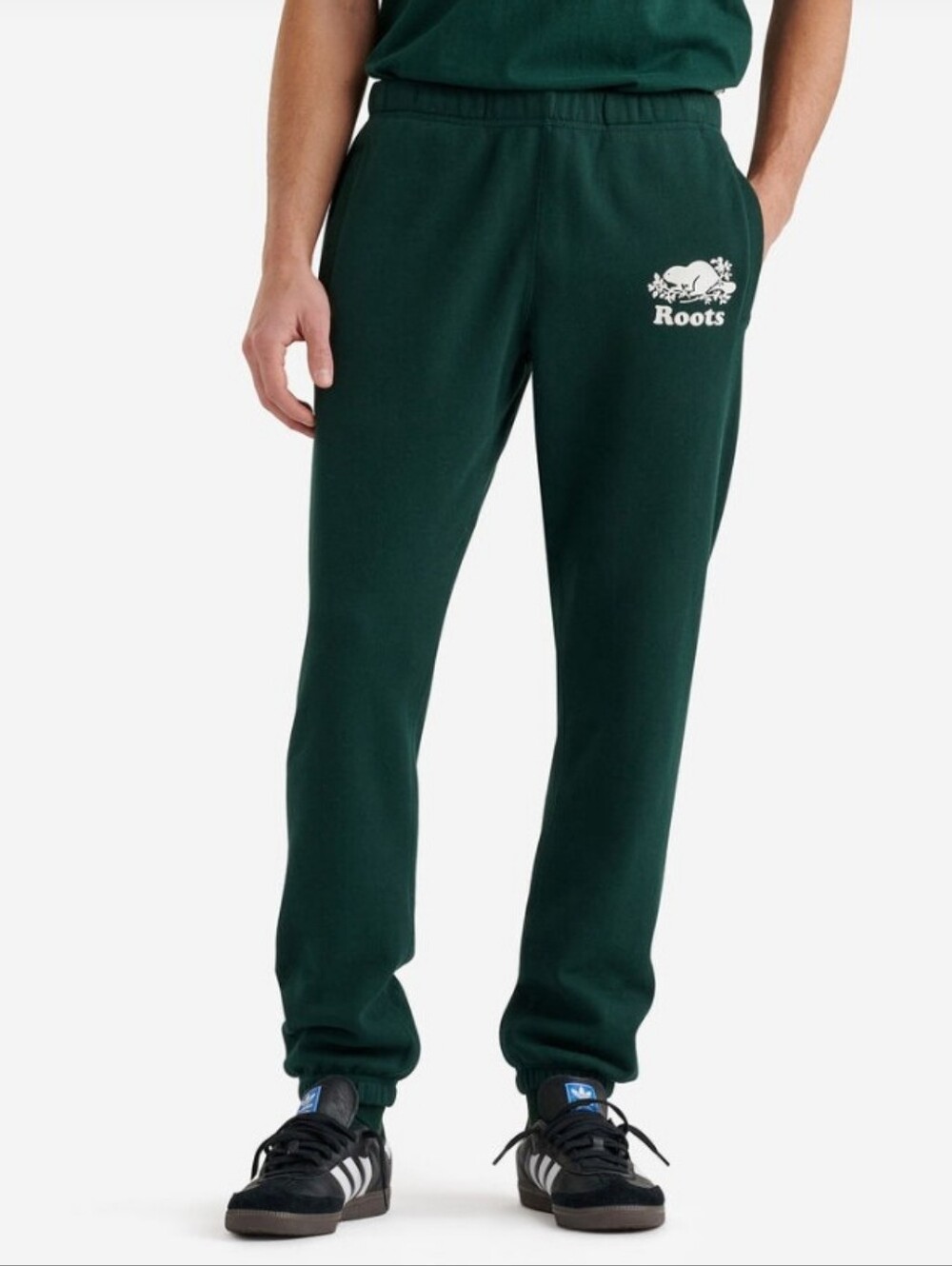 Roots Forest Green Sweatpants with Logo